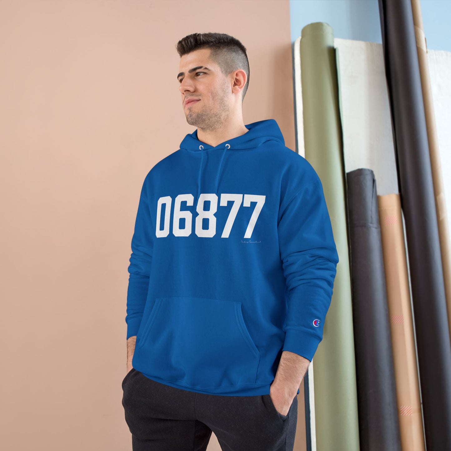 06877 Ridgefield CT Zip Code Champion Hoodie Sweatshirt