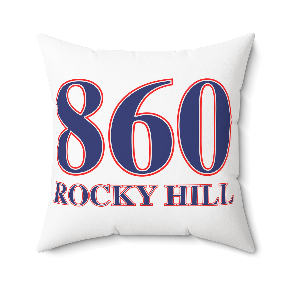 860 Rocky Hill Red, White & Blue Spun Polyester Square Pillow