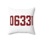 06331 Canterbury Connecticut Zip Code Spun Polyester Square Pillow