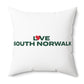 Love South Norwalk Spun Polyester Square Pillow