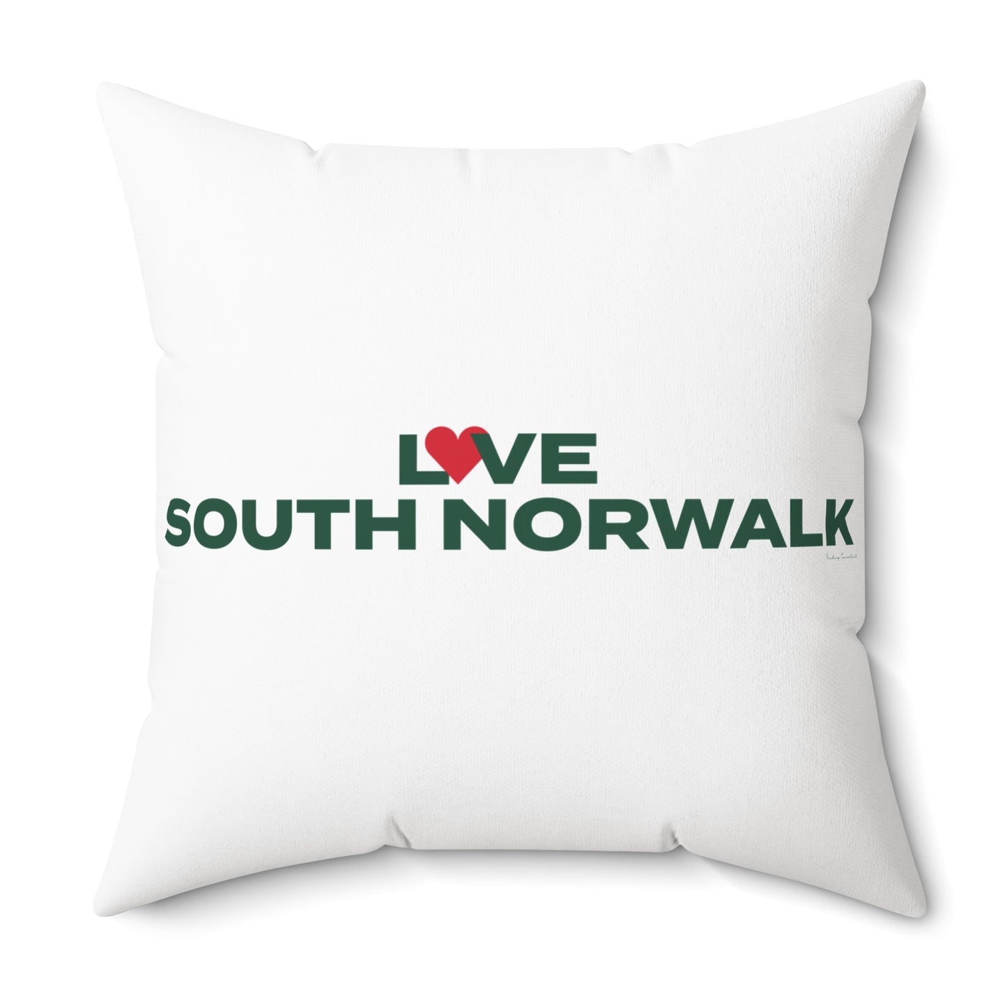 Love South Norwalk Spun Polyester Square Pillow