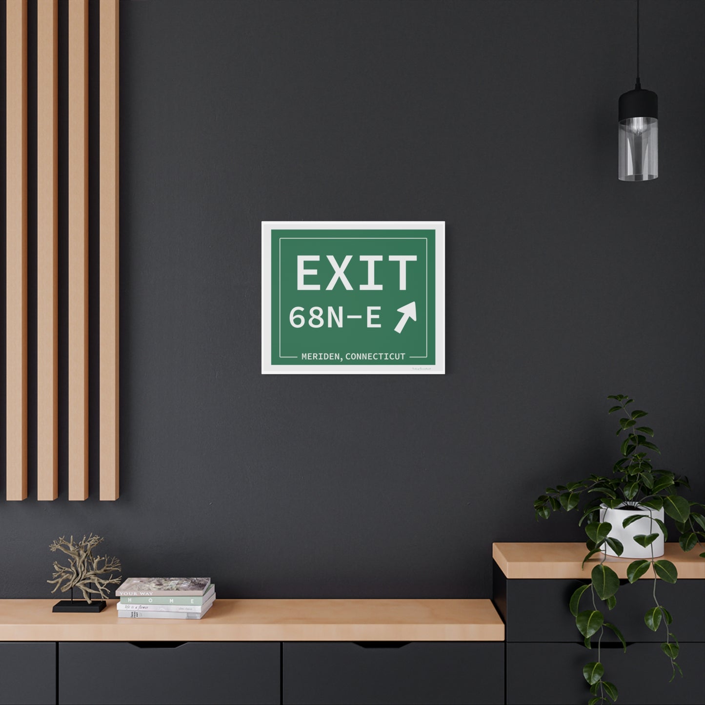 Vintage Exit 68N-E WCP Sign Matte Canvas, Stretched, 1.25"