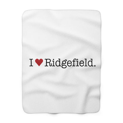 I Heart Ridgefield. Sherpa Fleece Blanket