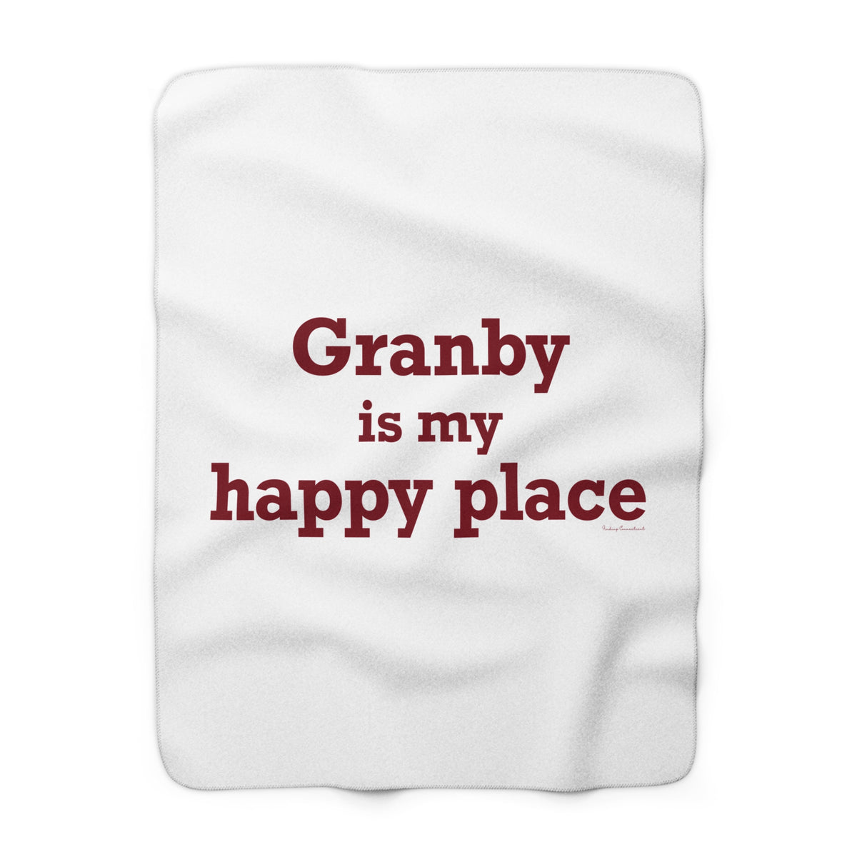 Granby is My Happy Place Sherpa Fleece Blanket