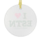 I Heart ESTN Glass Ornaments