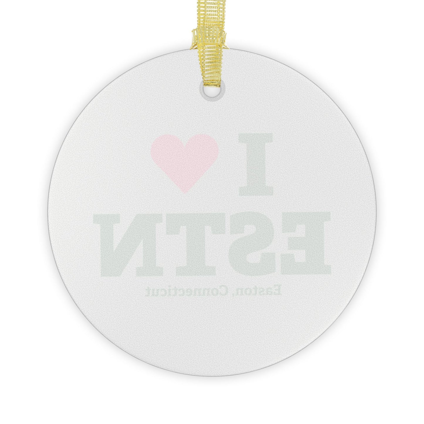 I Heart ESTN Glass Ornaments