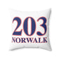 203 Norwalk Red White & Blue Spun Polyester Square Pillow