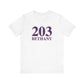 203 Bethany Red White & Blue Unisex Jersey Short Sleeve T-Shirt