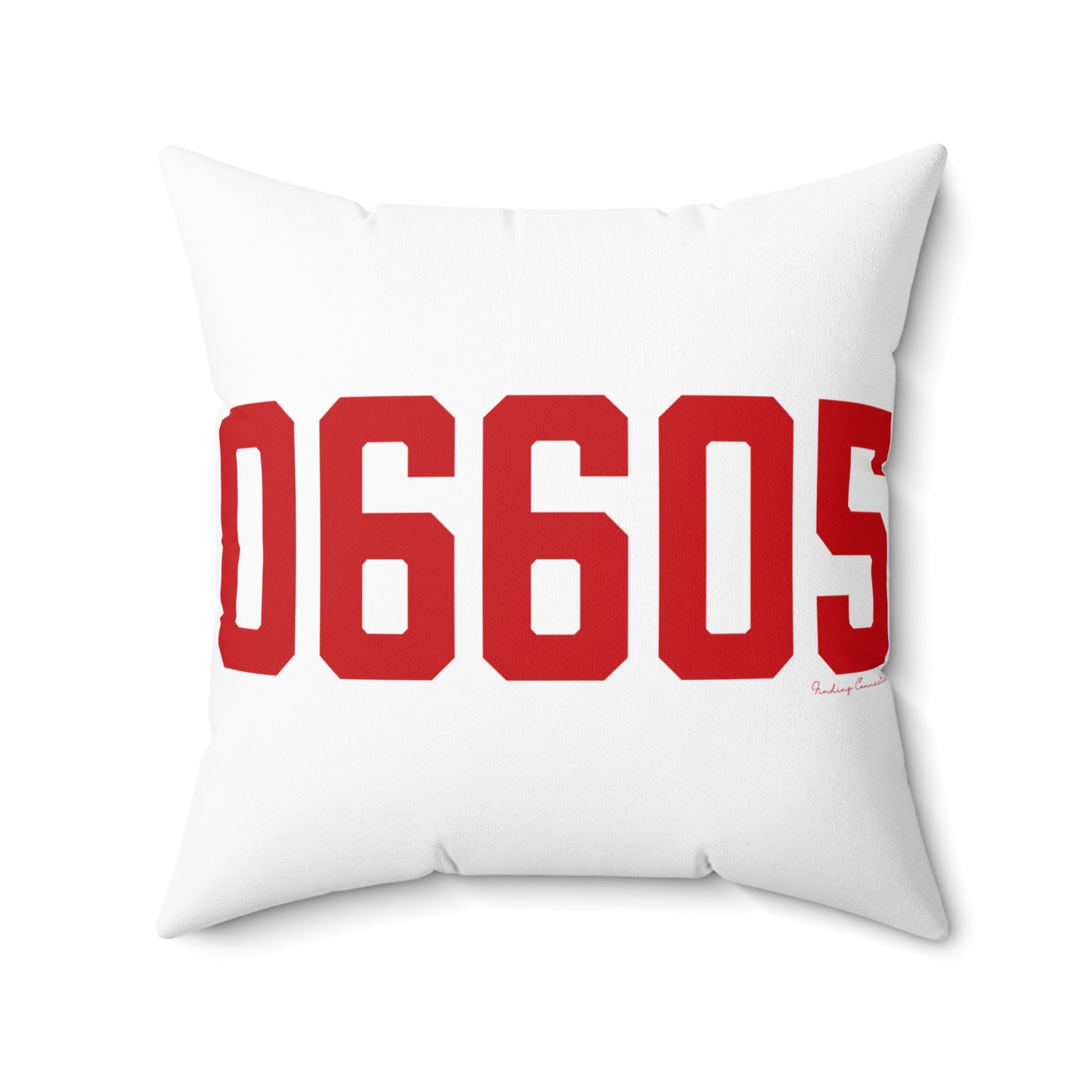 06605 Bridgeport Connecticut Zip Code Spun Polyester Square Pillow