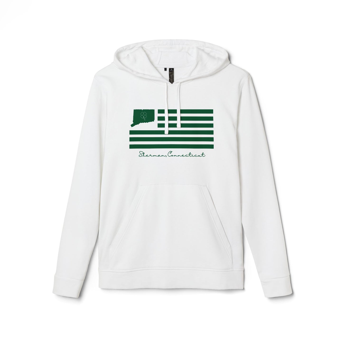 Sherman Connecticut St. Patrick’s Day Flag adidas Unisex Fleece Hoodie