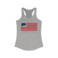 Wolcott Connecticut Flag Women's Ideal Racerback Tank Top