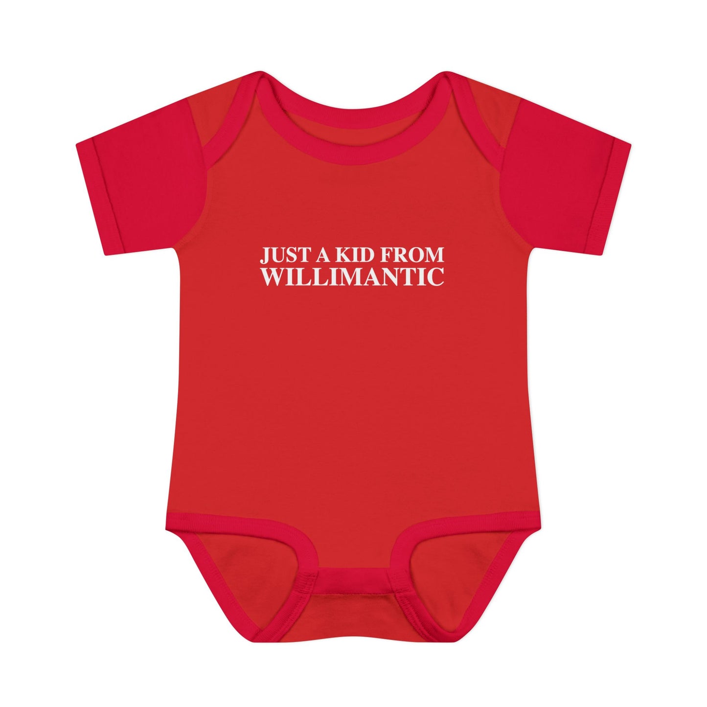 Just a kid from Willimantic Infant Baby Rib Bodysuit