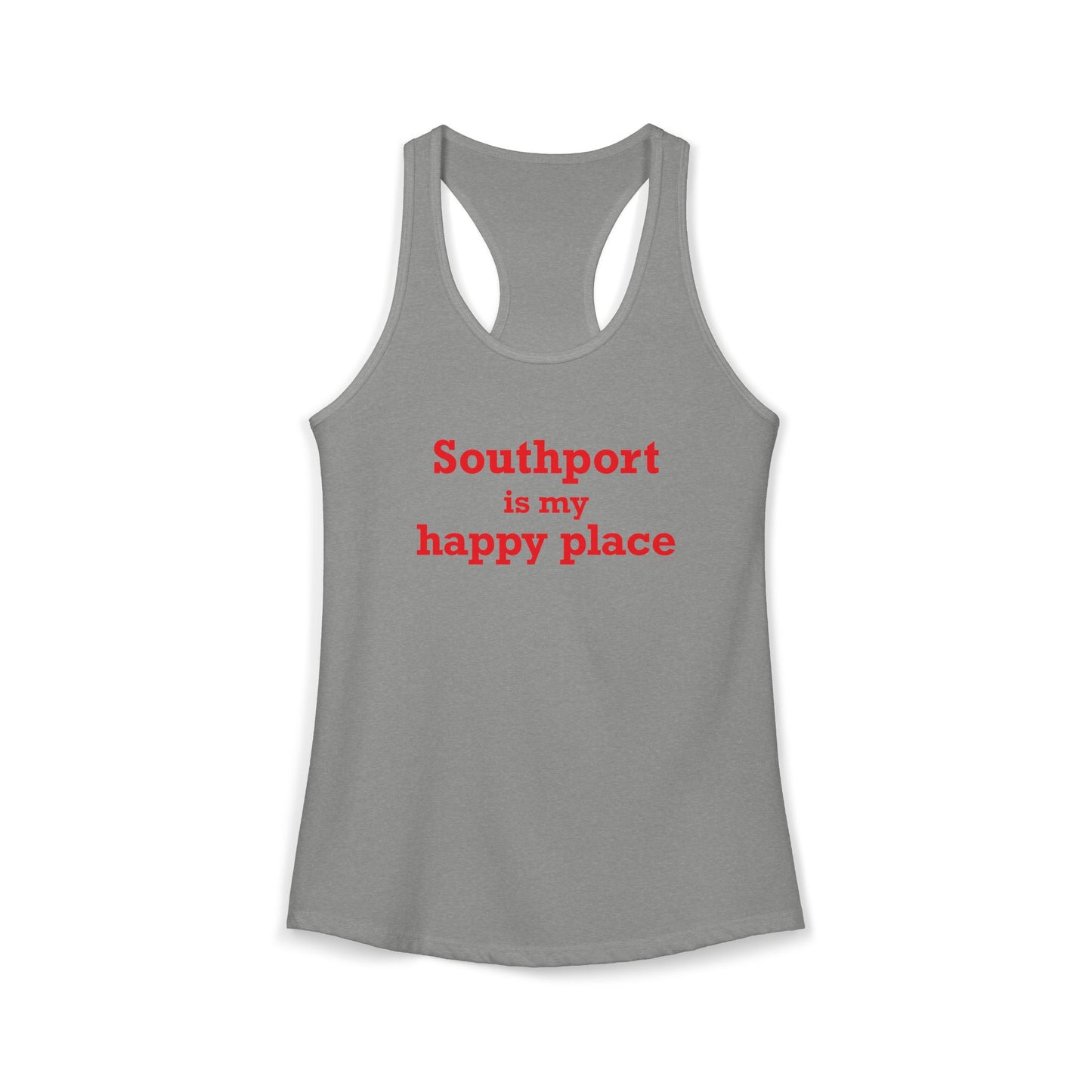 Southport is My Happy Place Women's Ideal Racerback Tank Top