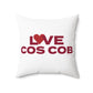 Love Cos Cob Spun Polyester Square Pillow