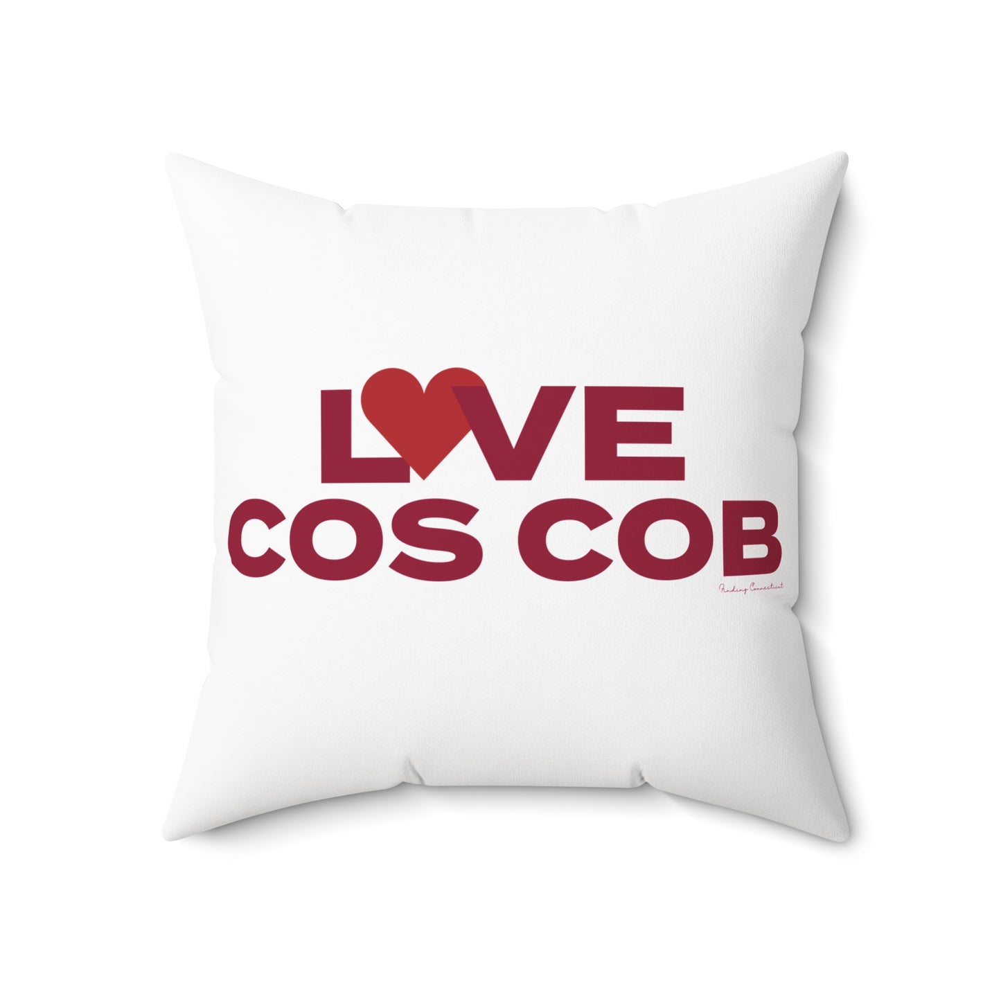 Love Cos Cob Spun Polyester Square Pillow