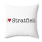 I Heart Stratfield. Spun Polyester Square Pillow
