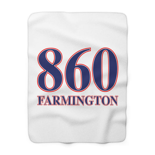 860 Farmington Red, White & Blue Sherpa Fleece Blanket
