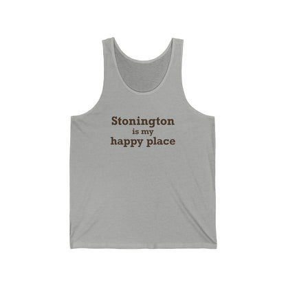 Stonington is My Happy Place Unisex Jersey Tank Top