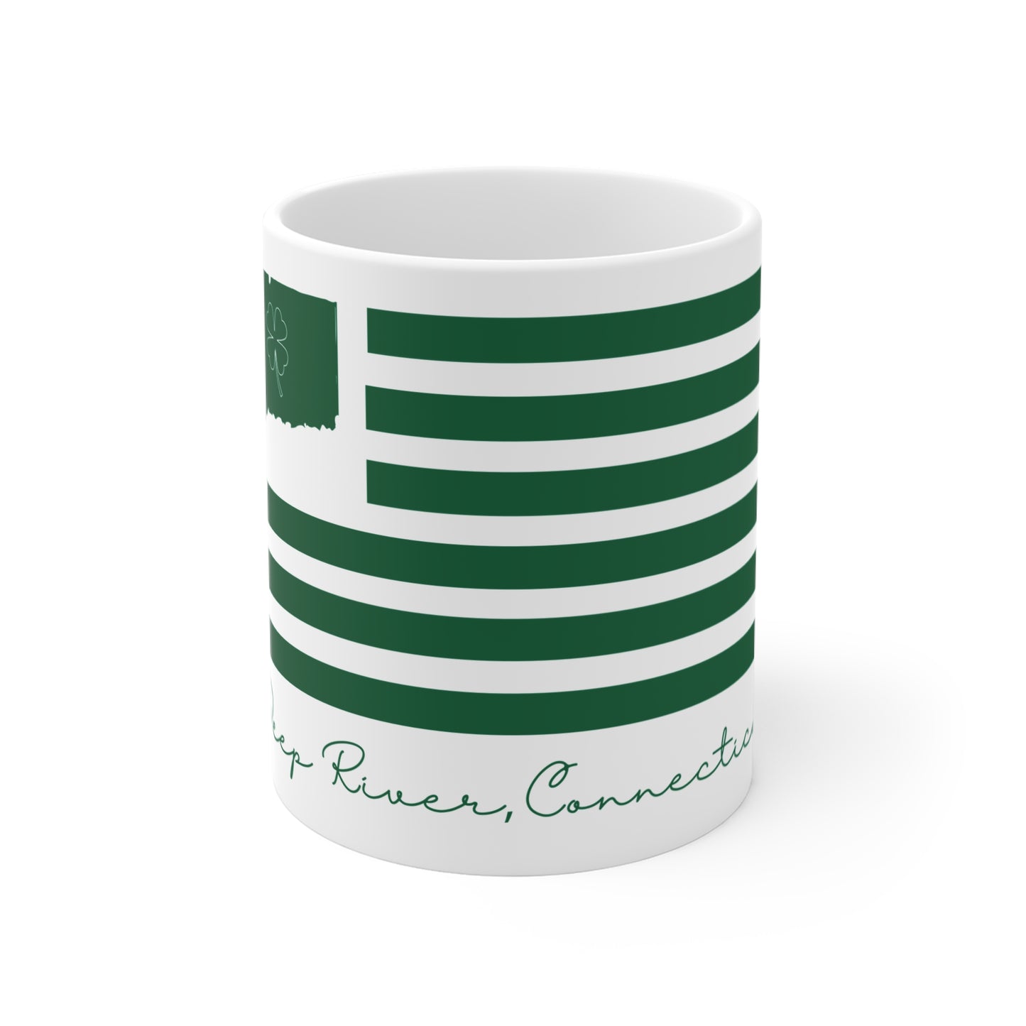 Deep River Connecticut St. Patrick’s Day Flag Mug 11oz