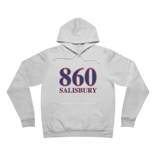 860 Salisbury Red White & Blue Unisex Sponge Fleece Pullover Hoodie