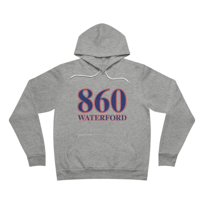 860 Waterford Red White & Blue Unisex Sponge Fleece Pullover Hoodie