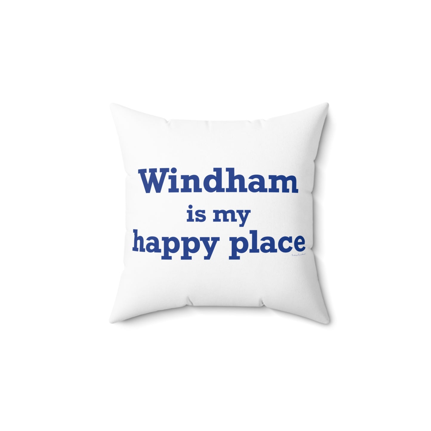Windham is My Happy Place Spun Polyester Square Pillow