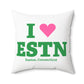I Heart ESTN Spun Polyester Square Pillow