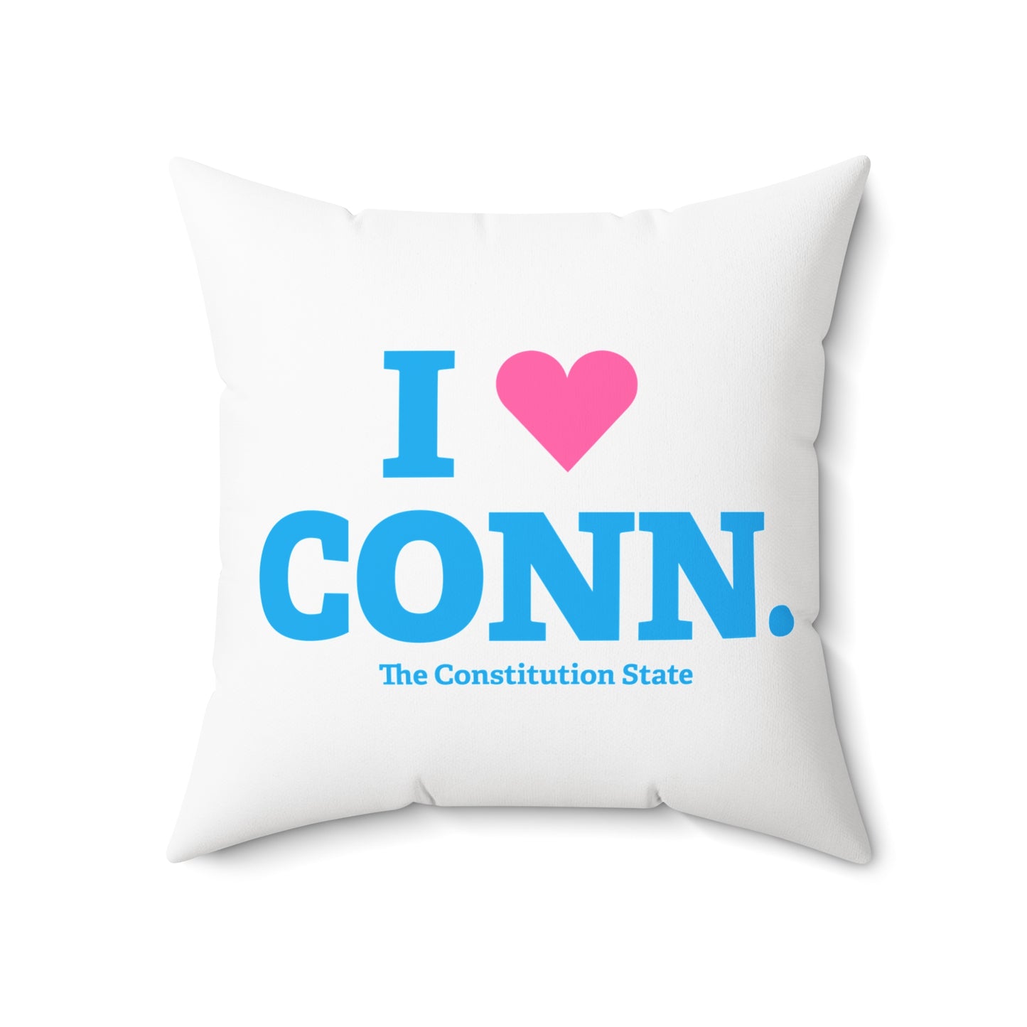 I Heart CONN. Spun Polyester Square Pillow