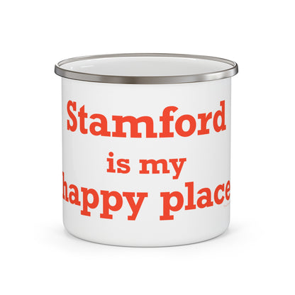 Stamford Is My Happy Place Enamel Camping Mug