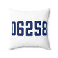 06258 Pomfret Connecticut Zip Code Spun Polyester Square Pillow