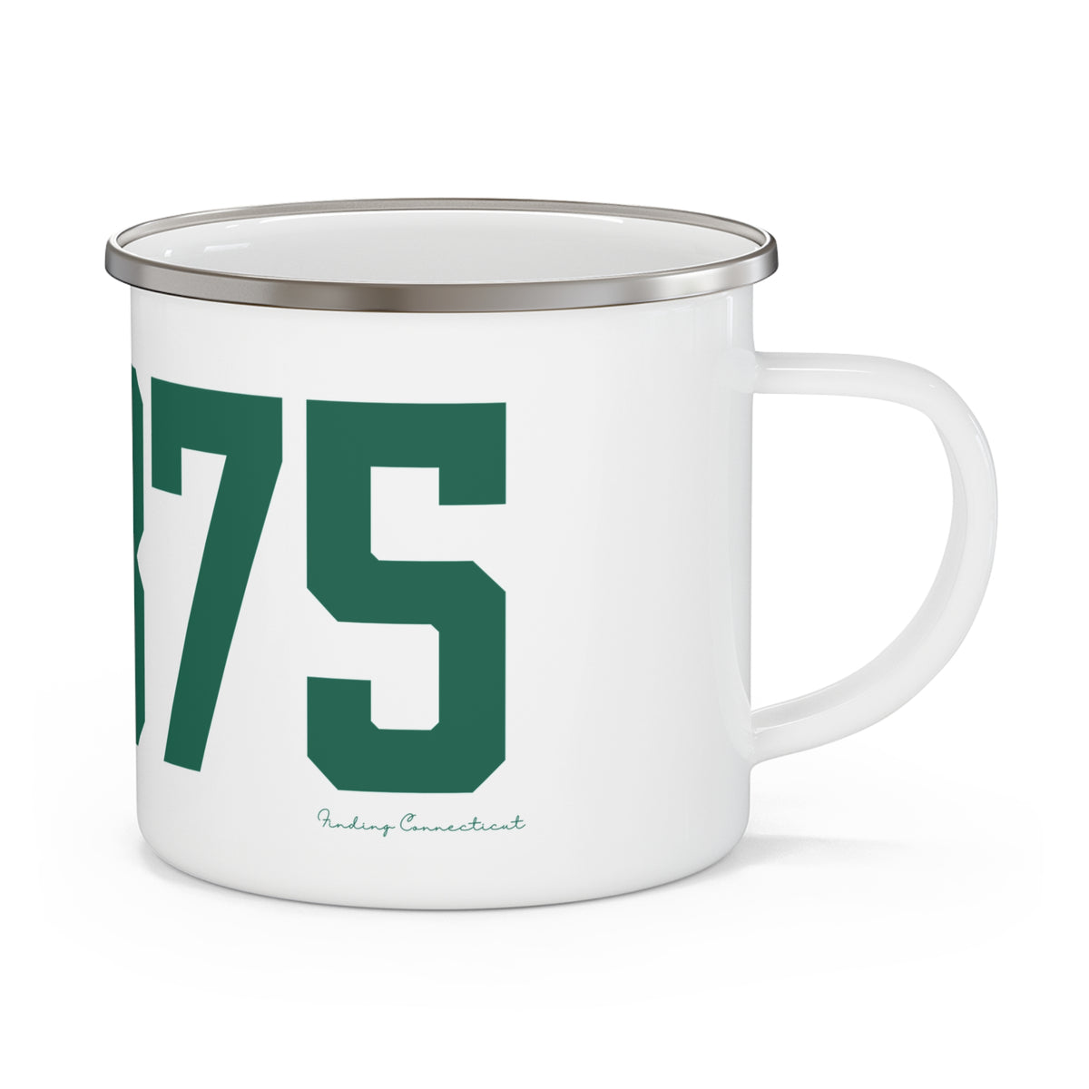 06375 New London Connecticut Zip Code Enamel Camping Mug