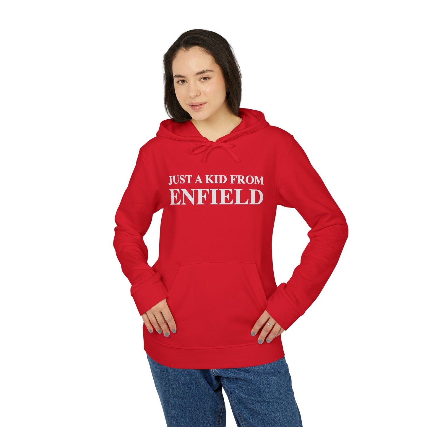 Just a kid from Enfield  adidas Unisex Fleece Hoodie