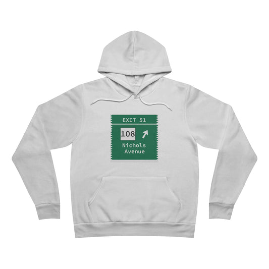 Vintage Merritt Parkway Exit 51 Sign Unisex Sponge Fleece Pullover Hoodie