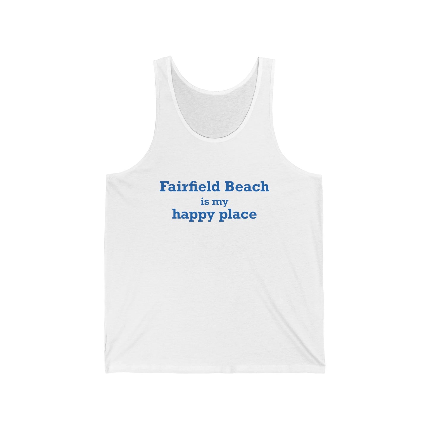 Fairfield Beach is My Happy Place Unisex Jersey Tank Top