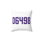 06498 Westbrook Connecticut Zip Code Spun Polyester Square Pillow