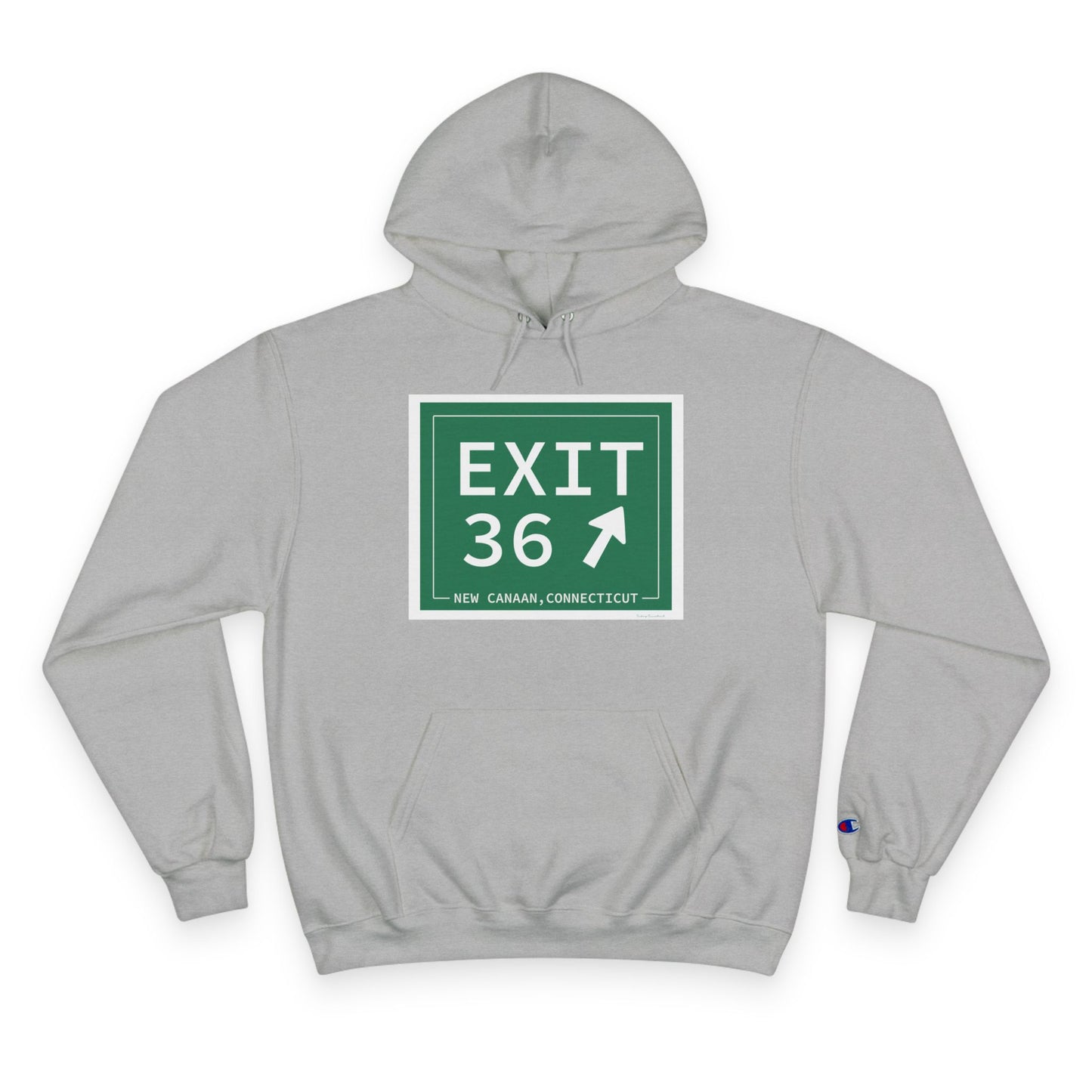 Vintage Exit 36 Merritt Parkway Sign Champion Hoodie