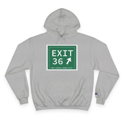 Vintage Exit 36 Merritt Parkway Sign Champion Hoodie