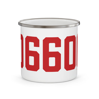 06606 Bridgeport Connecticut Zip Code Enamel Camping Mug