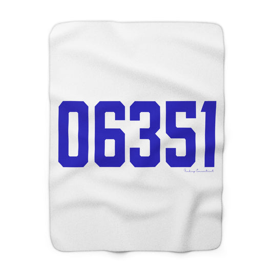 06351 Lisbon Connecticut Zip Code Sherpa Fleece Blanket