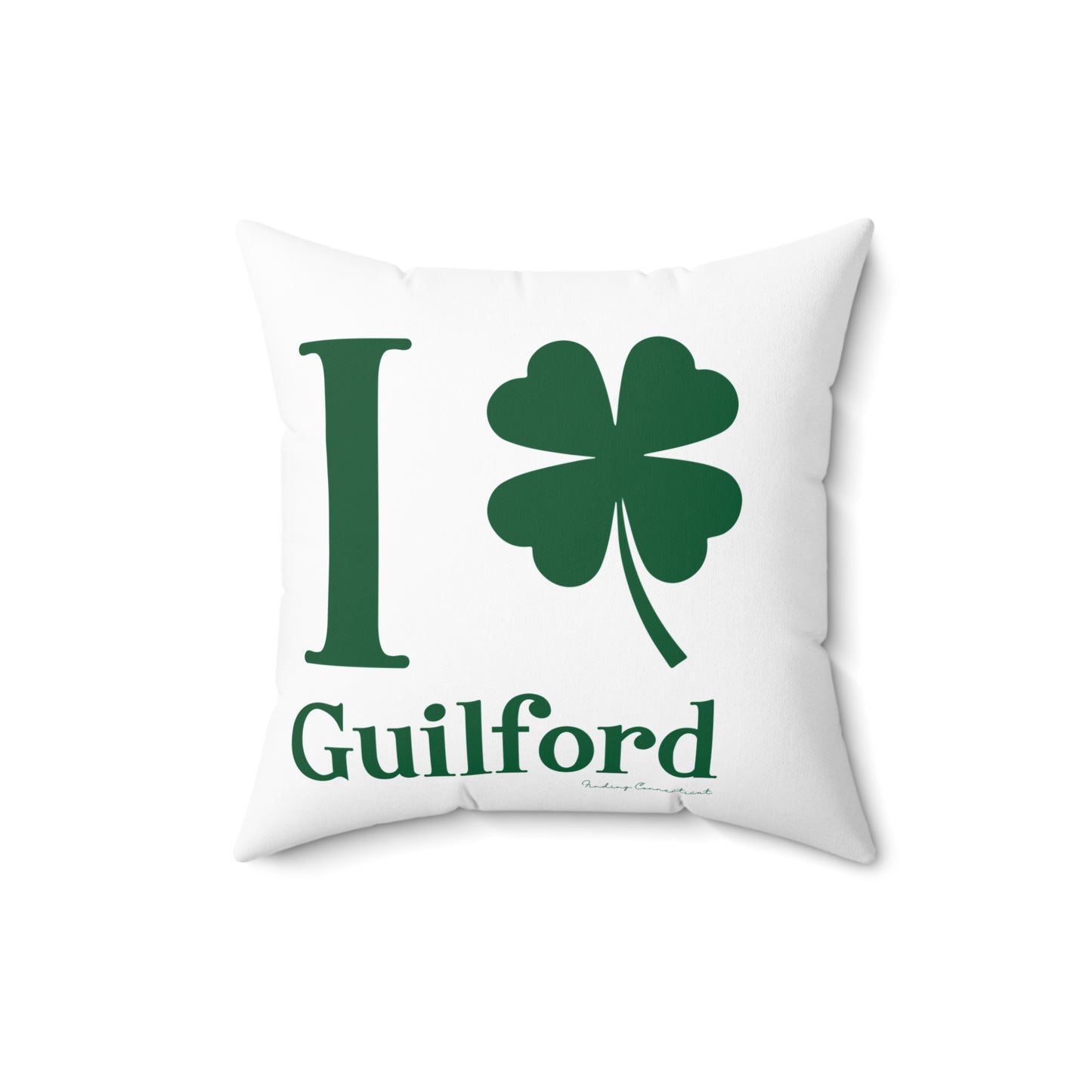 I Clover Guilford Spun Polyester Square Pillow