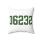 06232 Andover Connecticut Zip Code Spun Polyester Square Pillow