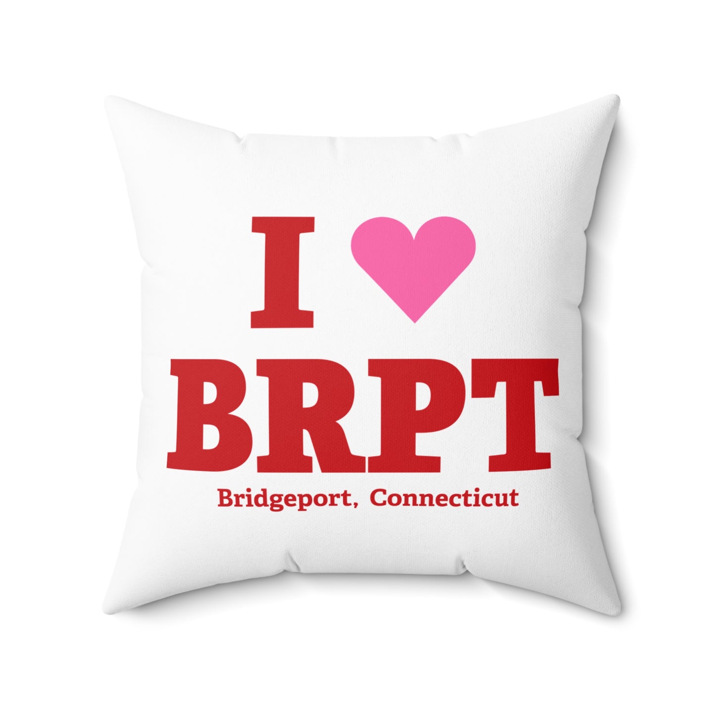 I Heart BRPT Spun Polyester Square Pillow