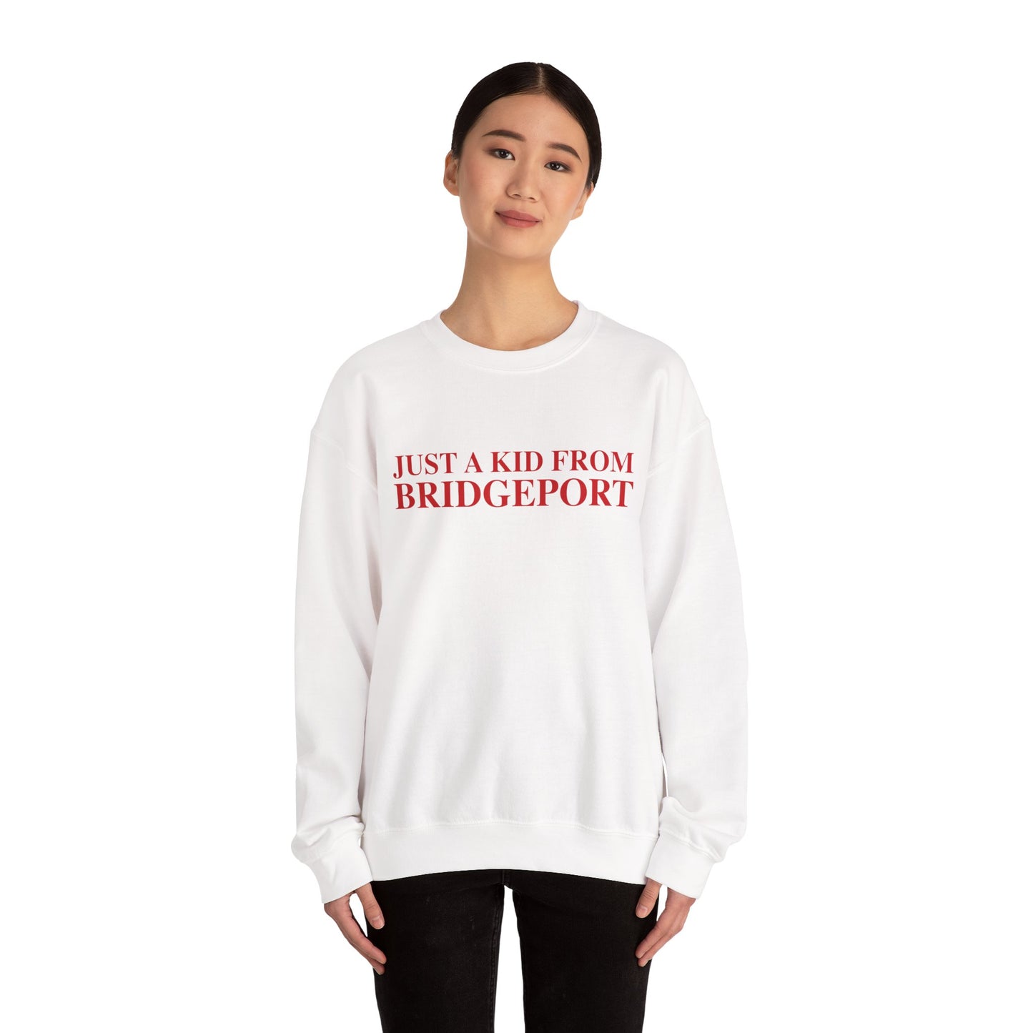 Just a kid from Bridgeport Unisex Heavy Blend™ Crewneck Sweatshirt
