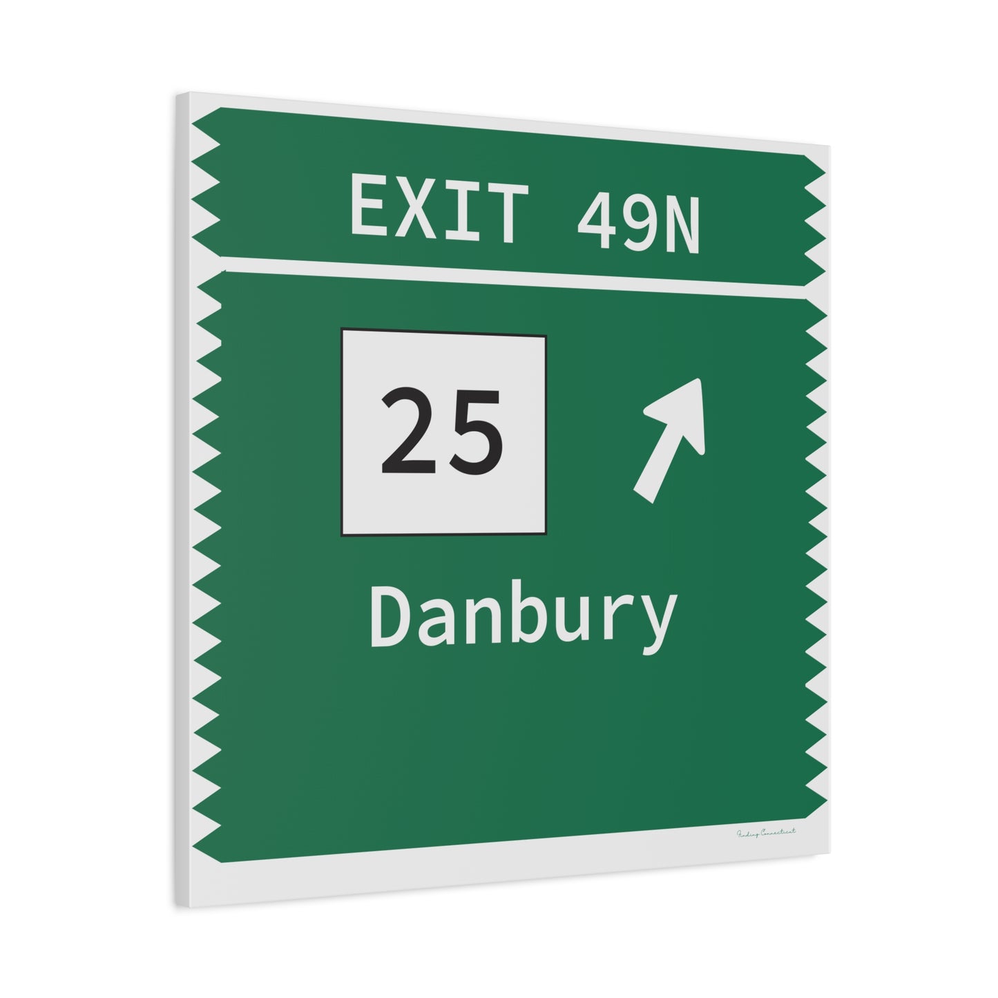 Vintage Merritt Parkway Exit 49N Sign Matte Canvas, Stretched, 1.25"