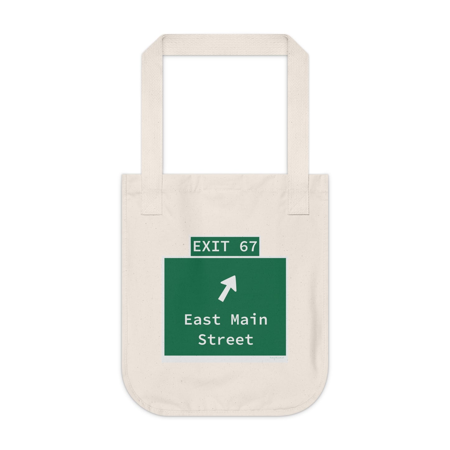 Vintage WCP Exit 67 Sign Organic Canvas Tote Bag