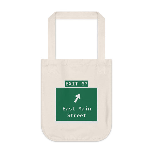 Vintage WCP Exit 67 Sign Organic Canvas Tote Bag