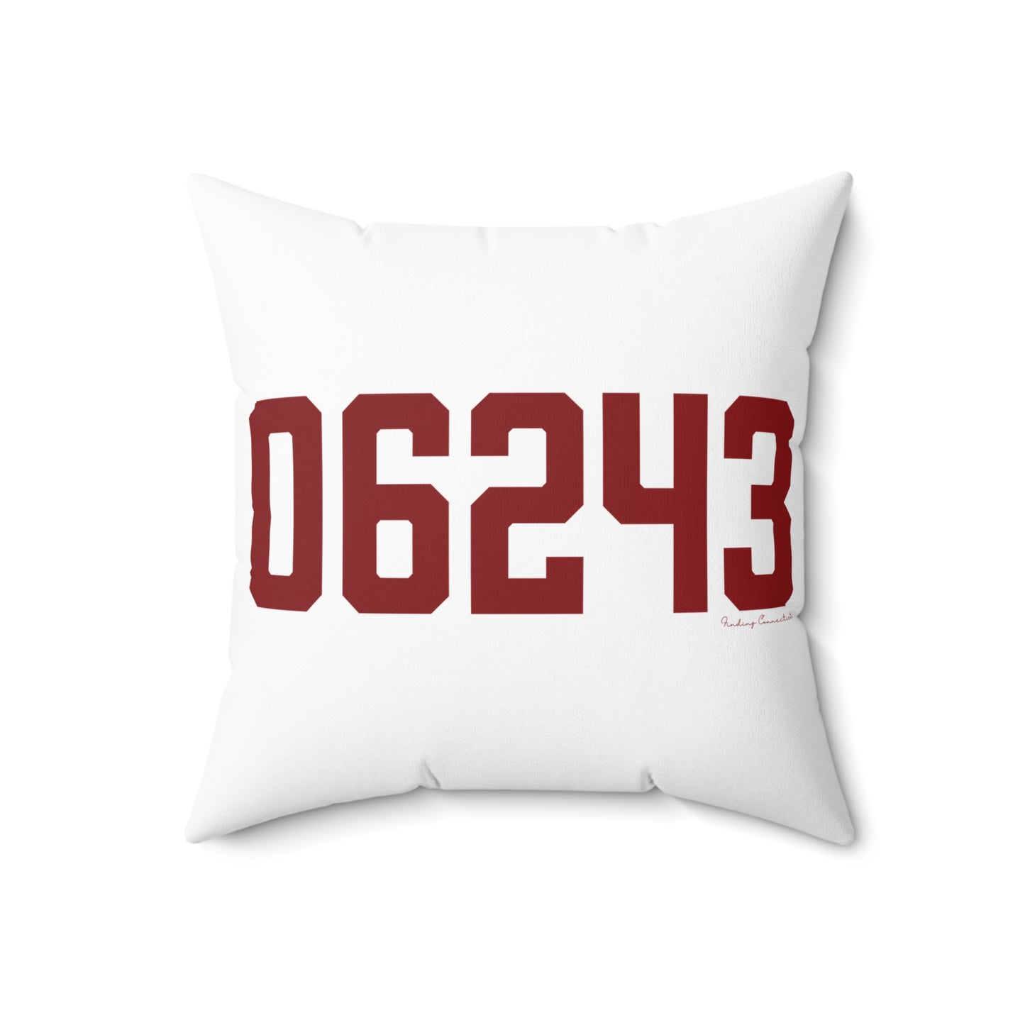06243 Killingly  Connecticut Zip Code Spun Polyester Square Pillow