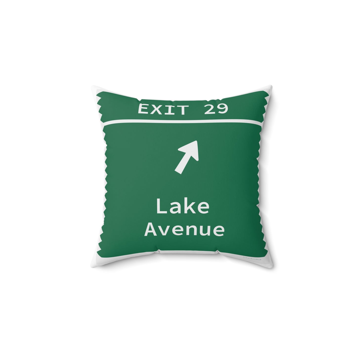 Vintage Merritt Parkway Exit 29 Sign Spun Polyester Square Pillow