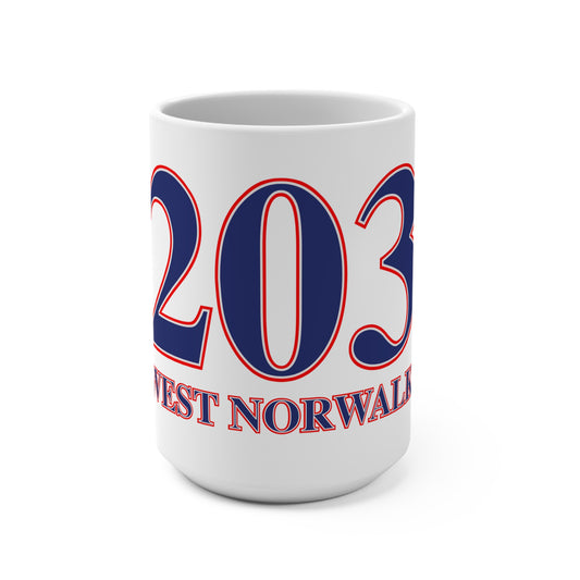 203 West Norwalk, Red, White & Blue  Mug 15oz