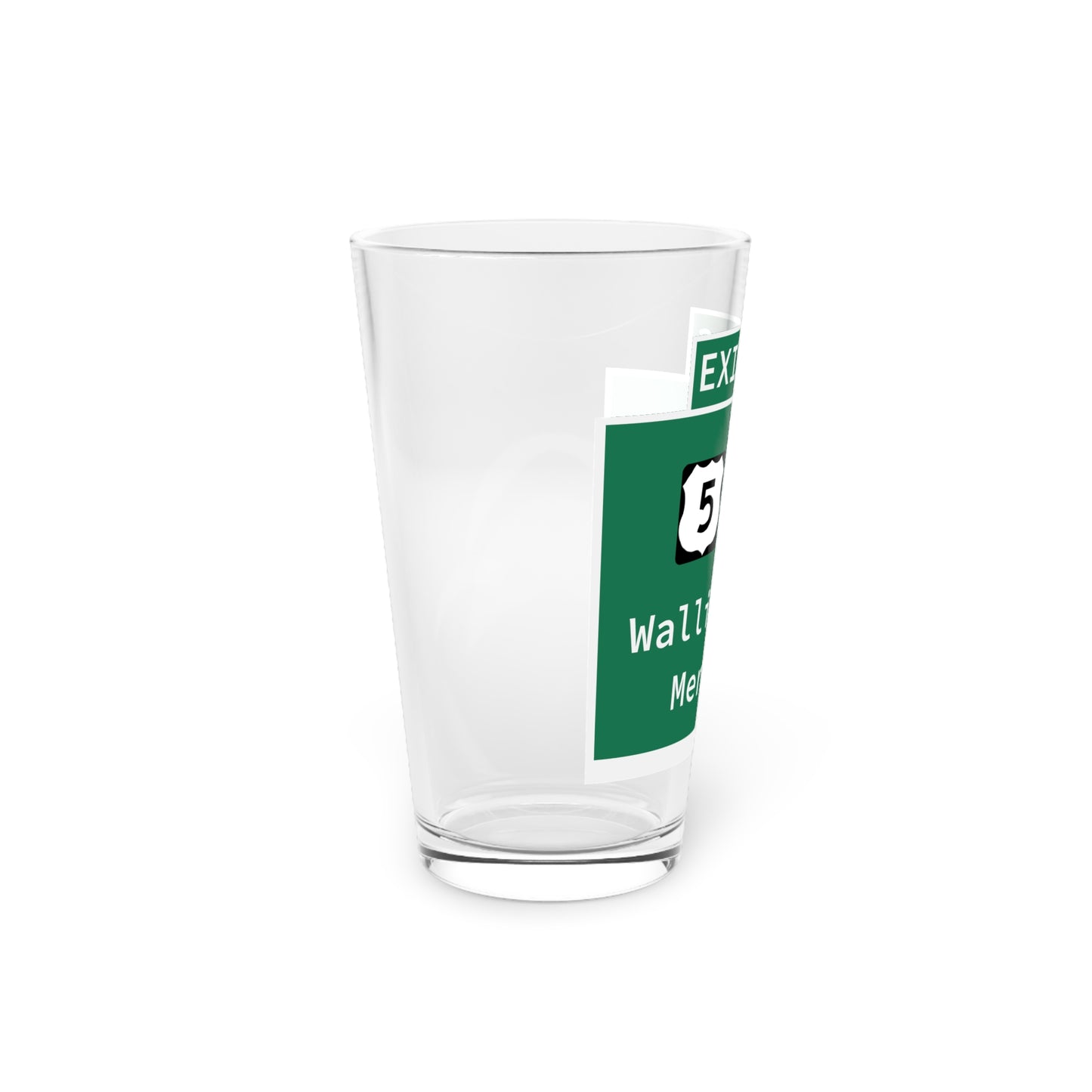 Vintage WCP Exit 66 Sign Pint Glass, 16oz